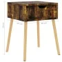 Mesita de noche madera de ingeniería roble ahumado 40x40x56 cm de vidaXL, Mesitas de noche - Ref: Foro24-326811, Precio: 41,5...