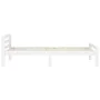 Estructura de cama de madera maciza de pino blanca 100x200 cm de vidaXL, Camas y somieres - Ref: Foro24-322069, Precio: 142,9...