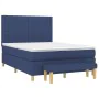 Boxspringbett mit blauer Stoffmatratze 140x200 cm von , Betten und Lattenroste - Ref: Foro24-3137323, Preis: 525,88 €, Rabatt: %