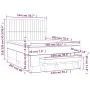 Boxspringbett mit blauer Stoffmatratze 140x200 cm von , Betten und Lattenroste - Ref: Foro24-3137323, Preis: 525,88 €, Rabatt: %