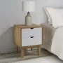 Mesita de noche OTTA madera de pino marrón y blanco 45x39x57 cm de vidaXL, Mesitas de noche - Ref: Foro24-348578, Precio: 65,...