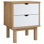 Mesita de noche OTTA madera de pino marrón y blanco 45x39x57 cm de vidaXL, Mesitas de noche - Ref: Foro24-348578, Precio: 65,...