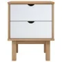 Mesita de noche OTTA madera de pino marrón y blanco 45x39x57 cm de vidaXL, Mesitas de noche - Ref: Foro24-348578, Precio: 65,...