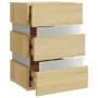 Mesita de noche luz LED madera de ingeniería Sonoma 45x35x67 cm de vidaXL, Mesitas de noche - Ref: Foro24-326843, Precio: 119...