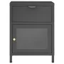 Mesita de noche gris antracita acero y vidrio 40x30x54,5 cm de vidaXL, Mesitas de noche - Ref: Foro24-336054, Precio: 96,15 €...