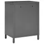 Mesita de noche gris antracita acero y vidrio 40x30x54,5 cm de vidaXL, Mesitas de noche - Ref: Foro24-336054, Precio: 96,15 €...