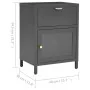 Mesita de noche gris antracita acero y vidrio 40x30x54,5 cm de vidaXL, Mesitas de noche - Ref: Foro24-336054, Precio: 96,15 €...