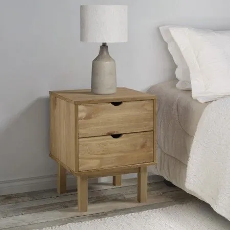 Mesita de noche OTTA madera maciza de pino 45x39x57 cm de vidaXL, Mesitas de noche - Ref: Foro24-348576, Precio: 84,58 €, Des...