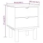 Mesita de noche OTTA madera maciza de pino 45x39x57 cm de vidaXL, Mesitas de noche - Ref: Foro24-348576, Precio: 84,58 €, Des...
