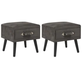 Mesitas de noche 2 unidades 40x35x40 cm terciopelo gris by vidaXL, Nightstands - Ref: Foro24-276386, Price: 100,61 €, Discoun...