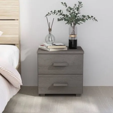 Mesita de noche HAMAR pino macizo gris claro 40x35x44,5 cm de vidaXL, Mesitas de noche - Ref: Foro24-340407, Precio: 44,78 €,...