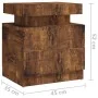 Smoked oak engineered wood bedside table 45x35x52 cm by vidaXL, Nightstands - Ref: Foro24-326857, Price: 88,95 €, Discount: %