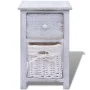 Mesita de noche de madera blanca de vidaXL, Mesitas de noche - Ref: Foro24-242866, Precio: 57,55 €, Descuento: %