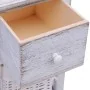 Mesita de noche de madera blanca de vidaXL, Mesitas de noche - Ref: Foro24-242866, Precio: 57,55 €, Descuento: %