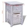 Mesita de noche de madera blanca de vidaXL, Mesitas de noche - Ref: Foro24-242866, Precio: 57,55 €, Descuento: %