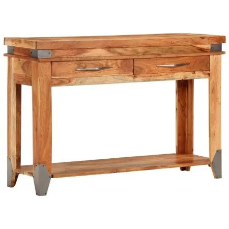 Solid acacia wood console table 110x34x74 cm by vidaXL, Nightstands - Ref: Foro24-338469, Price: 150,84 €, Discount: %