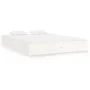 White solid wood bed frame 200x200 cm by , Beds and slatted bases - Ref: Foro24-820023, Price: 142,02 €, Discount: %