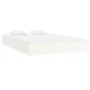 White solid wood bed frame 200x200 cm by , Beds and slatted bases - Ref: Foro24-820023, Price: 142,02 €, Discount: %