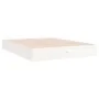 White solid wood bed frame 200x200 cm by , Beds and slatted bases - Ref: Foro24-820023, Price: 142,02 €, Discount: %