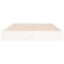 White solid wood bed frame 200x200 cm by , Beds and slatted bases - Ref: Foro24-820023, Price: 142,02 €, Discount: %