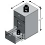 FMD Mesita de noche con 3 cajones blanco de FMD, Mesitas de noche - Ref: Foro24-428802, Precio: 129,54 €, Descuento: %
