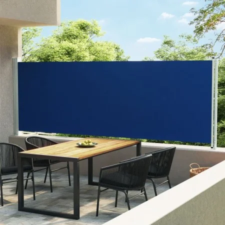 Toldo lateral retráctil para patio azul 600x160 cm de , Sombrillas - Ref: Foro24-313377, Precio: 87,00 €, Descuento: %