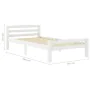 Estructura de cama de madera maciza de pino blanca 100x200 cm de vidaXL, Camas y somieres - Ref: Foro24-322069, Precio: 142,9...