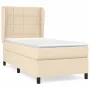Box spring bed with cream fabric mattress 90x200 cm by , Beds and slatted bases - Ref: Foro24-3127938, Price: 332,91 €, Disco...
