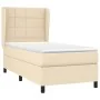 Box spring bed with cream fabric mattress 90x200 cm by , Beds and slatted bases - Ref: Foro24-3127938, Price: 332,91 €, Disco...