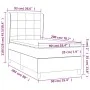 Box spring bed with cream fabric mattress 90x200 cm by , Beds and slatted bases - Ref: Foro24-3127938, Price: 332,91 €, Disco...