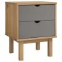Mesita de noche OTTA madera de pino marrón y gris 45x39x57 cm de vidaXL, Mesitas de noche - Ref: Foro24-348577, Precio: 61,94...