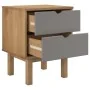 Mesita de noche OTTA madera de pino marrón y gris 45x39x57 cm de vidaXL, Mesitas de noche - Ref: Foro24-348577, Precio: 61,94...