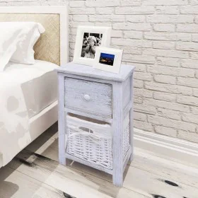 Nightstands 2 units white wood by vidaXL, Nightstands - Ref: Foro24-242867, Price: 105,19 €, Discount: %