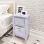 Mesitas de noche 2 unidades madera blanca de vidaXL, Mesitas de noche - Ref: Foro24-242867, Precio: 105,19 €, Descuento: %
