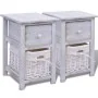 Mesitas de noche 2 unidades madera blanca de vidaXL, Mesitas de noche - Ref: Foro24-242867, Precio: 105,19 €, Descuento: %