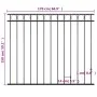 Panel de valla de acero 1,7x1,5 m negro de , Paneles de vallas - Ref: Foro24-146319, Precio: 60,19 €, Descuento: %