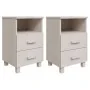 Mesitas de noche 2 uds HAMAR pino macizo blanco 40x35x62 cm de vidaXL, Mesitas de noche - Ref: Foro24-340417, Precio: 96,27 €...