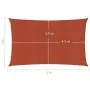 Toldo de vela HDPE terracota 160 g/m² 2x5 m de , Sombrillas - Ref: Foro24-311341, Precio: 29,57 €, Descuento: %