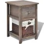 Mesita de noche de madera marrón de vidaXL, Mesitas de noche - Ref: Foro24-242868, Precio: 60,90 €, Descuento: %