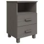 Mesita de noche HAMAR madera pino maciza gris claro 40x35x62 cm de vidaXL, Mesitas de noche - Ref: Foro24-340415, Precio: 71,...
