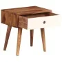 Mesita de noche de madera maciza de sheesham 45x30x45 cm de vidaXL, Mesitas de noche - Ref: Foro24-246263, Precio: 91,37 €, D...