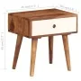Mesita de noche de madera maciza de sheesham 45x30x45 cm de vidaXL, Mesitas de noche - Ref: Foro24-246263, Precio: 91,37 €, D...