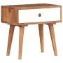 Mesita de noche de madera maciza de sheesham 45x30x45 cm de vidaXL, Mesitas de noche - Ref: Foro24-246263, Precio: 91,37 €, D...