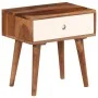 Mesita de noche de madera maciza de sheesham 45x30x45 cm de vidaXL, Mesitas de noche - Ref: Foro24-246263, Precio: 91,37 €, D...