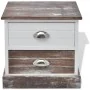 Mesitas de noche marrón y blanca 2 unidades de vidaXL, Mesitas de noche - Ref: Foro24-242885, Precio: 82,63 €, Descuento: %