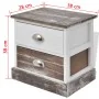 Mesitas de noche marrón y blanca 2 unidades de vidaXL, Mesitas de noche - Ref: Foro24-242885, Precio: 82,63 €, Descuento: %