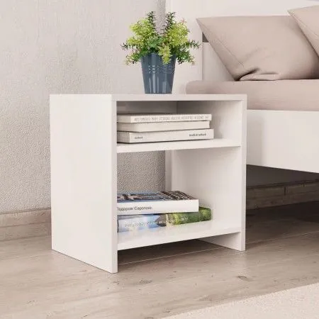 Mesita de noche madera contrachapada blanco 40x30x40 cm de vidaXL, Mesitas de noche - Ref: Foro24-800009, Precio: 32,19 €, De...