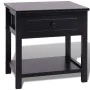Mesita de noche de madera negro de vidaXL, Mesitas de noche - Ref: Foro24-242872, Precio: 48,52 €, Descuento: %