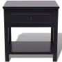 Mesita de noche de madera negro de vidaXL, Mesitas de noche - Ref: Foro24-242872, Precio: 48,52 €, Descuento: %