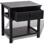 Mesita de noche de madera negro de vidaXL, Mesitas de noche - Ref: Foro24-242872, Precio: 48,52 €, Descuento: %